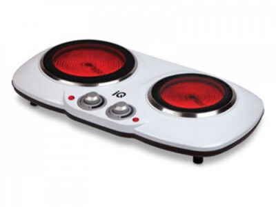 IQ KC-1243 Ηλεκτρική Διπλή Κεραμική Εστία 900W+1200W
